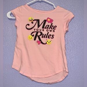 Twirl girls size 7/8 make your own rules short sleeve shirt emoji